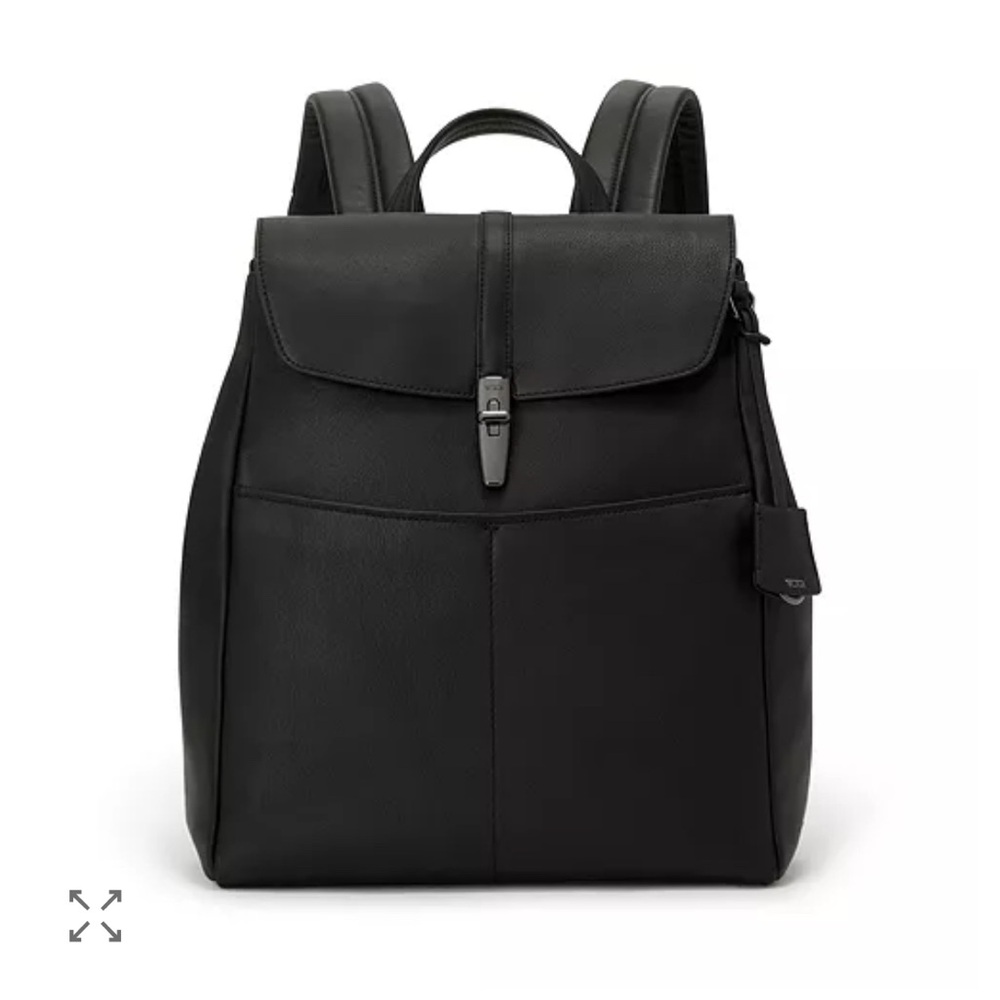 Gorgeous sleek Tumi Black Leather Backpack